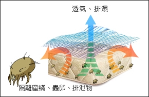 物理隔離塵蹣過敏原,不添加任何化學藥劑/昇陽防蹣寢具套